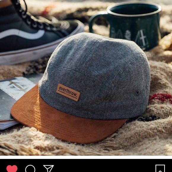 NEW suede and chambray Oswego camp hat 5-panel - Picture 2 of 3